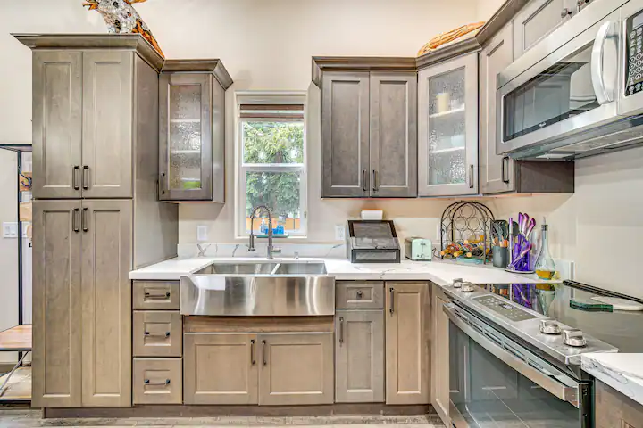 Kitchen with basic cooking supplies